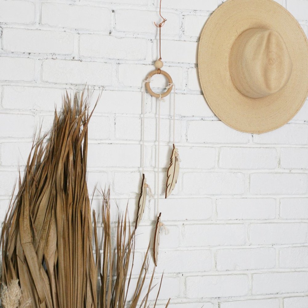 SOLD Handmade feather Dream Catcher Wall Hanging - Picture 6 of 9